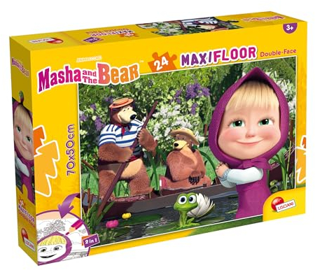 Lisciani Giochi l'Orso Masha Puzzle DF maxifloor 24, 104826, Multicolore, Taglia Unica
