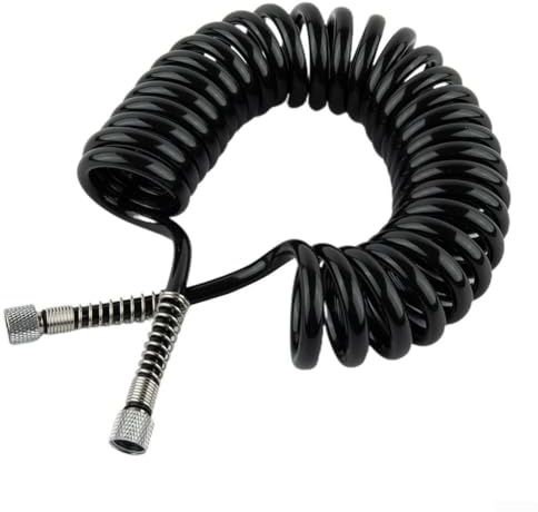 Flexible Air Hose, Airbrush Air Hose, PU Spring Coil Airbrush Air Compressor Hose with Standard 1/8Inch Fit on Both Ends 3 Meter