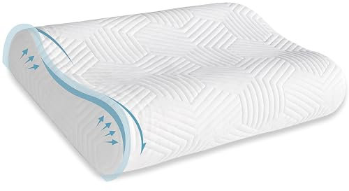 LAMB Kissen Nackenkissen, Höheneinstellbares Kissen Memory Foam Ergonomisches, Nackenstützkissen mit waschbarer Kopfkissenbezug