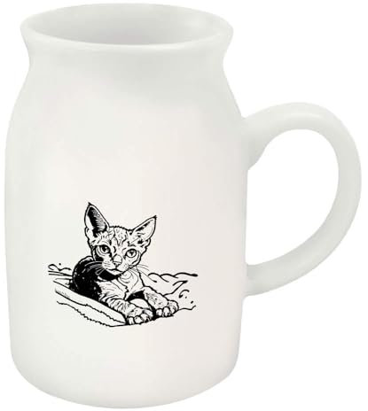 Azeeda 300ml 'Rex Cat on Blanket' Ceramic Milk Jug (MJ00015232)