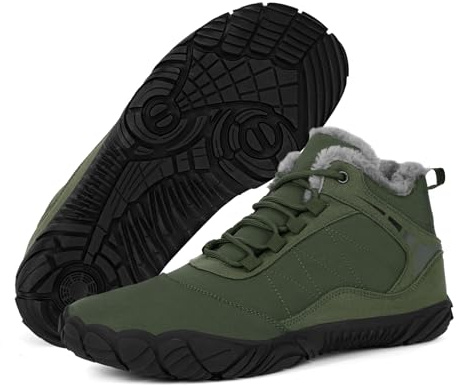 FRGITYGIFT Hike Footwear Barefoot Shoes Mens Womens, Winter Wide Toe Barefoot Hiking Shoes Boots, Non-Slip Waterproof Outdoor Running Boots Sneakers for Women Men