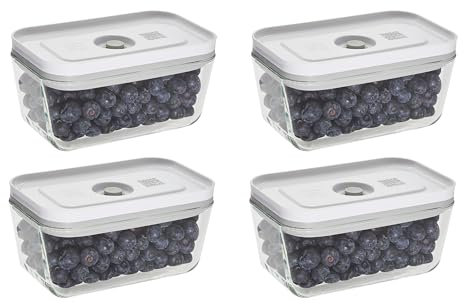 ZWILLING Fresh & Save 4-pc Small Glass Vacuum Sealer Food Storage Containers with Airtight Lids