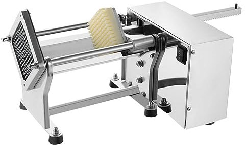 Machine à couper les frites électrique 60 W, coupe-pommes de terre automatique pour frites, hachoir à fruits et légumes, avec lames remplaçables de 6/9/13 mm, pour pommes de terre, carottes, concomb