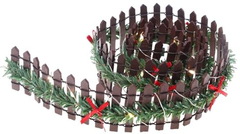 Walopola LED Weihnachtsbaumzaun, Weihnachten Deko Zäune Lattenzaun, Weihnachtsbaumzäune Dekoration für Weihnachten Hochzeit Miniatur Haus Garten