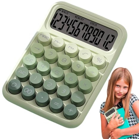 Sghtil Calculadora mecánica, Calculadora para niños - Calculadora de teclado con botones grandes Calculadora de mesa Calculadora linda,Calculadoras de mesa Calculadora portátil
