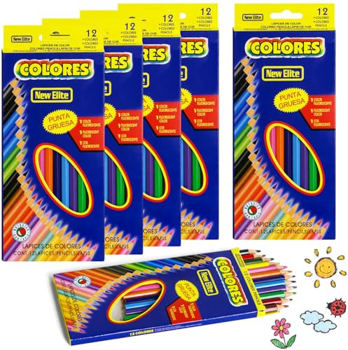 FYSL Buntstifte Set 72 Stück Farbstifte 12 Farben,Vorgespitzt & Bruchsicher,Color Pencils Ideal für Malen,Zeichnen,Schule & Kunst
