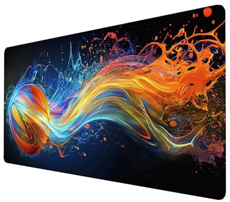 Alfombrilla Ratón, Alfombrilla Ratón XXL Gaming Tapete Escritorio Ordenador (1400x600x3mm) Protector Escritorio Alfombrilla, para Ratón Láser y Óptico (Fútbol americano) mousepad (Color) 6-1-2