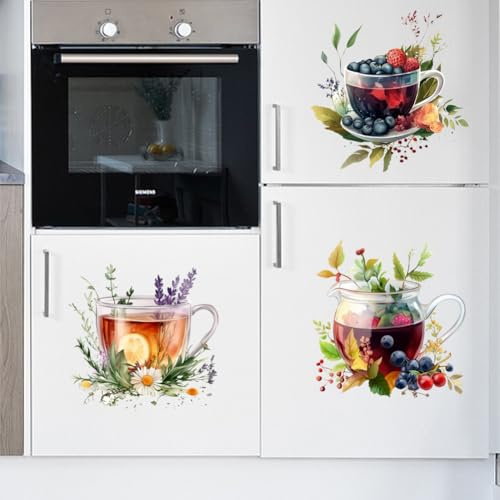 PLIGREAT 3 Blätter reiben auf Transfers für Möbel Handwerk Teeservice Transfer Aufkleber vier Jahreszeiten reiben auf Aufkleber für DIY Holz Kleiderschrank Keramik Scrapbooking Zuhause dekorativ