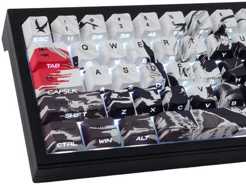 PBT Keycaps 131 Keys Sunset Keycaps, Double Shot Shine Through Side Printed Keycap, Cherry Profile Dye Sublimation Keycap for Cherry MX Switch ANSI & ISO Layout Mechanical Keyboards