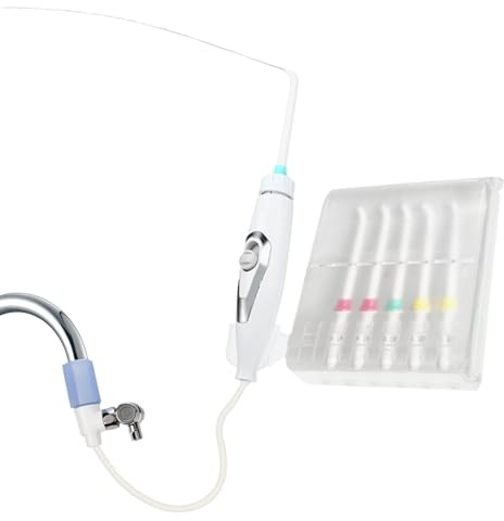 Irrigador bucal no eléctrico, grifo de 6 boquillas, irrigador bucal no eléctrico, limpieza de dientes de seguridad, cuidado bucal ajustable de larga duración para ducha y dientes