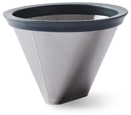 Able NUMBER FOUR: Precision Reusable Coffee Filters, Durable Metal Coffee Filter Compatible with Any Number 4 Brew Basket, Brewing System Accessory, Optimizes Extraction, Reduces Sediment, Pack of 1