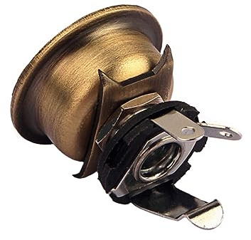 Yardwe Gitarren-endstiftbuchse Mit Bronze-finish Bass Gitarren-klinkenplatte Gitarren-klinkenbuchsenanschluss Gitarren-ausgangsbuchse Für Instrumente Zubehör