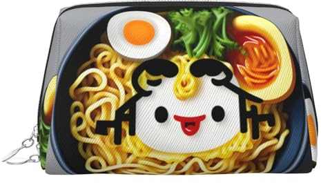LMNUDS Coquetier, nouilles, ramen, trousse de toilette, organisateur de maquillage compact pour femme, Argenté., Taille unique