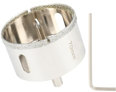 SUQIN Diamond Hole Saw 70mm With Pilot Center Drill Bit,Tile Hole Cutter Diamond Core Drill Bits for Glass/Tile/Ceramic/Marble/Limestone/Fiberglass/Porcelain Cutting