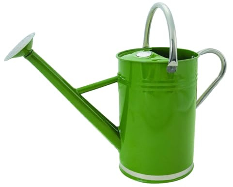 Kent & Stowe Gießkanne 9 L – Metall, Olivgrün – Vintage Gießkanne für Garten & Balkon – Robuste Gartenkanne mit Brause – Dekorativ & langlebig
