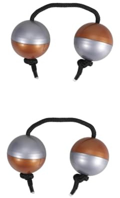 HANABASS 2 Pièces Maracas à Main Bicolores et Marron Shaker Percussion Unique pour Concerts Fêtes et Performances Musicales
