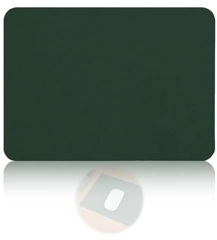 1 tappetino per mouse sottile, in pelle corteccia di alta qualità, con base in gomma antiscivolo, superficie liscia per mouse laser e ottici, ideale per utenti di computer portatili in casa e in