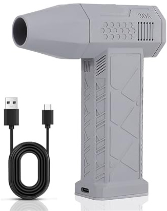 Sopladoras de Jardin Soplador De Aire Eléctrico Portátil para Acampar Al Libre, Barbacoa, Picnic, Herramienta Cocina, Accesorios para Parrilla Panadería(Gray)