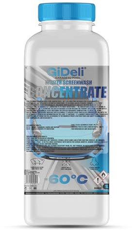GiDeli Anticongelante concentrado de 1 l, anticongelante de -60 °C, para protección contra heladas, limpiador de parabrisas de invierno