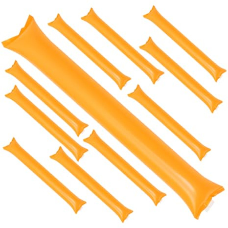 Luxshiny 50 Palos Inflables Naranja para Animar Eventos Deportivos, Matracas Inflables Portátiles, Generador de Ruido para Fútbol, Baloncesto y Fiestas – Pack 50 Piezas