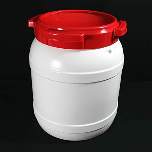 15 Litre 7015 Plastic Waterproof Airtight Watertight Storage Keg Drum Barrel - UN Approved Open Top Wide Mouth Jar - Food Liquid Oil Storage - Kayak Caving Canoeing Watersports Time Capsule