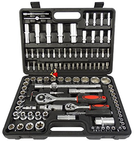 Tools 108-teiliges Set (108tlg) Ratschenkasten Nusskasten Werkzeug Koffer Set Nüsse