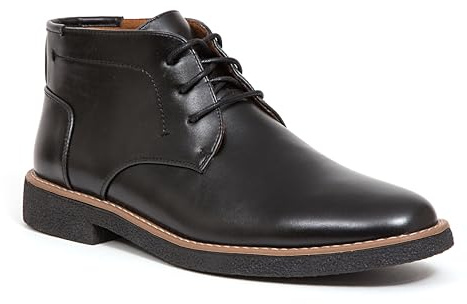 Deer Stags Men's Bangor Memory Foam Dress Casual Comfort Chukka Boot Boot, black/black, 8 Medium US