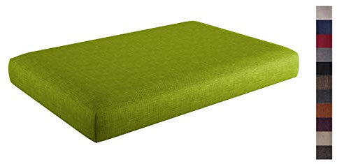 sunnypillow Palettenkissen für Gartenmöbel - Sitzkissen 120x60x15 cm - Palettenauflage für Palettensofa für Haus und Garten - Palettenpolster, Sitzpolster für Palettenmöbel - Kissen Grün