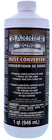 Custom Shop Barrier Bond - Rust Converter & Metal Primer 1-Quart - Rust Inhibitor, Metal Treatment & Protection for Auto, Industrial, Home