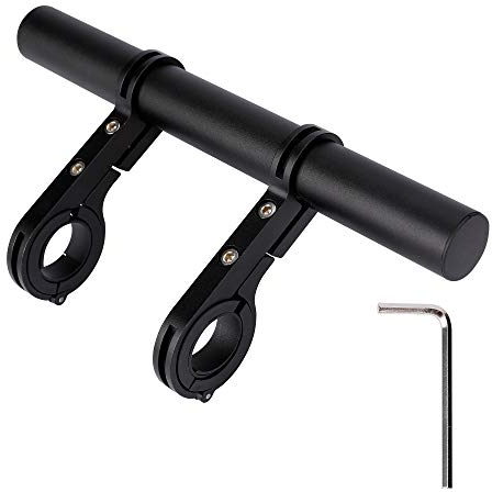 Fahrradlenker Extender Fahrrad Lenkerverlängerung Aluminium Fahrrad Lenker Verlängerung Halterungen für Taschenlampe Mountainbike Tacho 20CM
