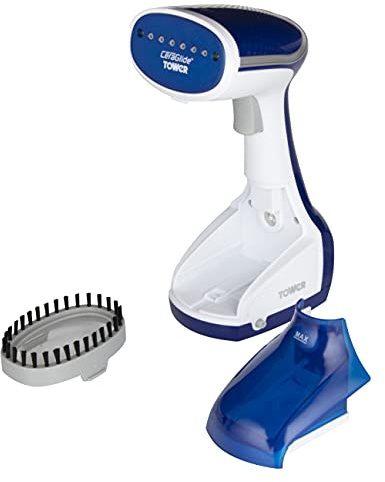 Tower Garment Steamer 1000W, Handheld Clothes Steamer for Travel, Compact Design, 200ml Tank, Vertical & Horizontal Steam, Quick Crease Removal, Blue (T22014BLU)