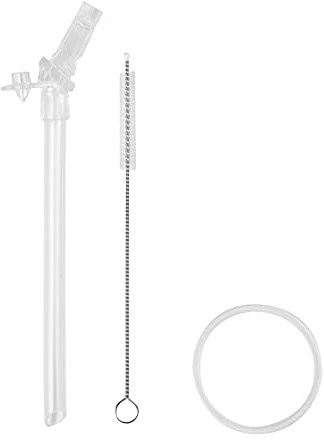 BEABA Replacement Kit for 2-in-1 Feeding Bottle/Training Cup, Tritan, 210 ml and 300 ml Stainless Steel, White