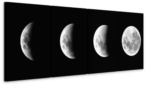 murando - Akustikbild Set Mond Akustikschaum, Schlafzimmer, Wohnzimmer | Verbessert Raumakustik, reduziert Hall, ideal fürs Büro oder Wohnzimmer, hochwertige Verarbeitung, schnelle Montage, stilvoll