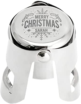 Personalised Wine Stoppers Engraved Champagne Stopper for Christmas Xmas Custom Gift for Him Christmas Prosecco Moscato Spumante Sparkling Bottle Stoppers （Design 6）