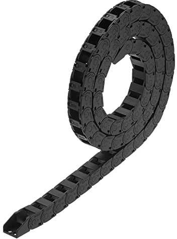 sourcing map R28 10x11mm Drag Chain Cable Wire Carrier Nylon Open Type 1 Meter with End Connectors for Electrical CNC Router Machines