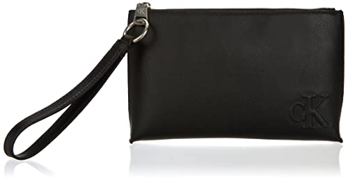 Calvin Klein Jeans Damen Make-up Tasche + D-Ring KEYFOB Bi-Fold Wallet Schwarz Einheitsgröße