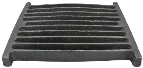 SEZAM 22,5 x 18,5 cm Gussrost Ofenrost Ascherost Kaminrost passend Kaminofen Tafelrost Rost Ofengitter Kamin Ersatzteile Zubehör Gussrost Ofenrost Grillkamin Eckig Eckrost