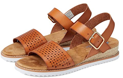 Skechers BOBS Women's 114143 Sandal, Luggage, 8