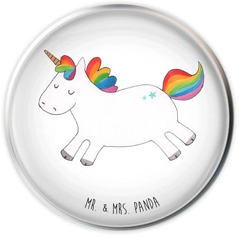 Mr. & Mrs. Panda Stöpsel Waschbecken Einhorn Happy - Geschenk, Abflussstöpsel, Lachen, Abfluss, Unicorn, Stopfen, Einhörner, Lebensfreude, waschbeckenverschluss, Witzig
