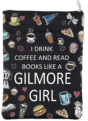 Luke's Diner TV-Show-Merchandise-Buchhülle, Mädchen-inspirierter Bucheinband, Kaffeeliebhaber & Film-Fandom-Geschenk (BL Gilmore BM)