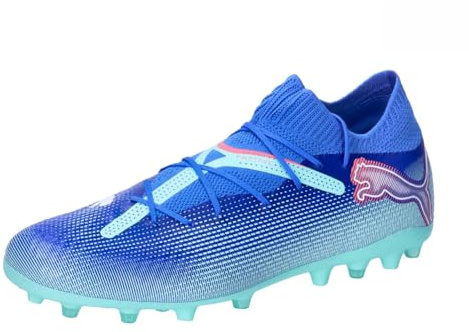 PUMA Unisex Adults Future 7 Pro MG Soccer Shoe, BLUEMAZING-PUMA White-Electric Peppermint, 44 EU