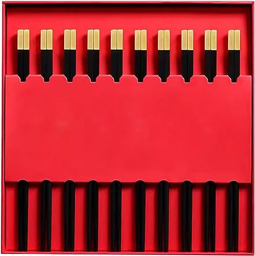 QUNINE Essstäbchen wiederverwendbar, Essstäbchen Wiederverwendbare Lichtschwert-Essstäbchen, 10 Paar Essstäbchen, Geschenkbox, Hochzeitsgeschenk, Wiederverwendbare Essstäbchen