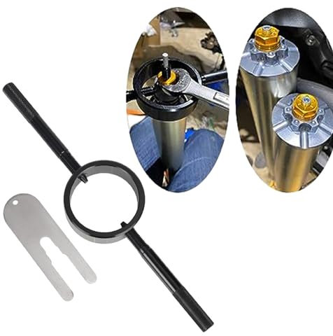 4Pcs Motorcycle Fork Spring Compressor Tool Kit Radial Pin Spanner & Cartridge Rod Holding Tool Fork Service Tool Kit Aluminum Coil Spring Service Tool Kit Chassis