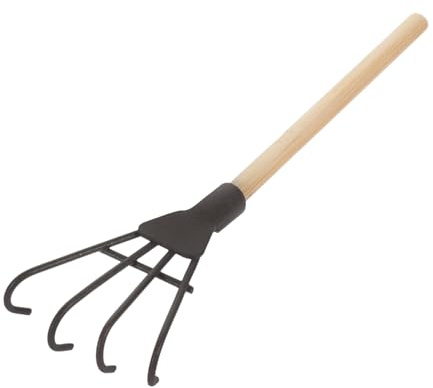 VICASKY Mini rastrillo Herramientas jardineria niños Herramientas para huerto Herramienta de jardín para niños Juguete rastrillo de artesanía rastrillos pequeños Estilo Zen Madera