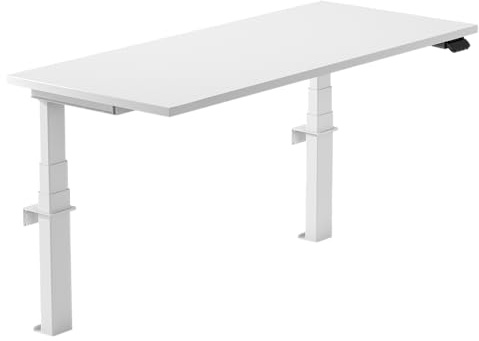 Worktrainer - Linak Wall - Elektrischer Höhenverstellbarer Wandtisch -Weißer Gestell/Ohne Tischplatte