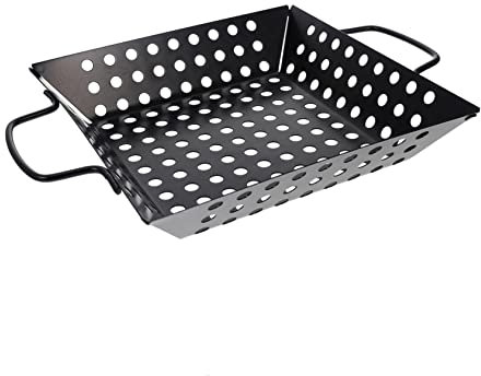 Amosfun Hitzebeständige Grillplatte Für Bbq Quadratische Grillpfanne Mit Ölfilterfunktion Grilltablett Aus Robustem Material Leicht Zu Reinzen Handhaben