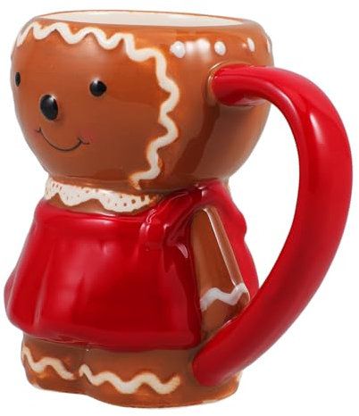 Amosfun Neuartige Tasse Süße Weihnachtskaffeetasse Lebkuchentasse Keramik-wassertasse Dekorative Weihnachtstasse