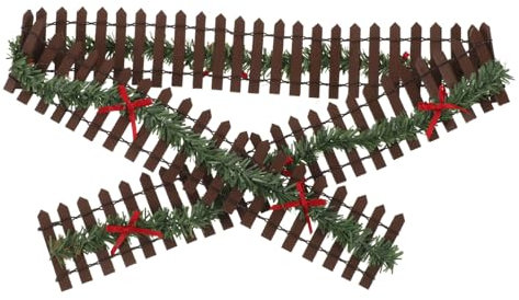 CIYODO Miniaturzaun Aus Holz Für Mikrolandschaft Gartenzaun Deko Kleiner Zaun in Miniaturgarten