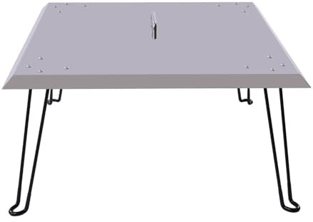 Edelstahl-Feuerschalenabdeckung mit Funkenschutz und Hitzeschutz, faltbare Tisch-Feuerschale (63,5 x 63,5 x 30,5 cm)