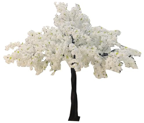 ELIKBH Árbol de Cerezo Artificial, decoración de árbol y Paisaje, árbol de Flores Hecho a Mano, árbol de Cerezo Blanco para decoración de Bodas(Extended)